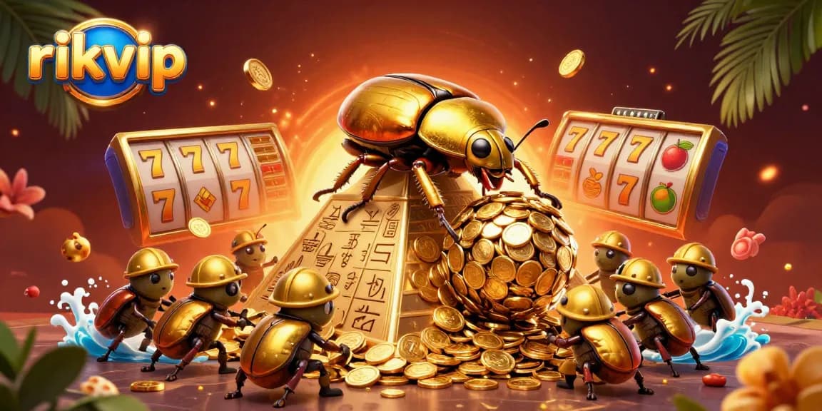 Experience thrilling gameplay and winning slots at rikvip with a dynamic 3D casino scene.