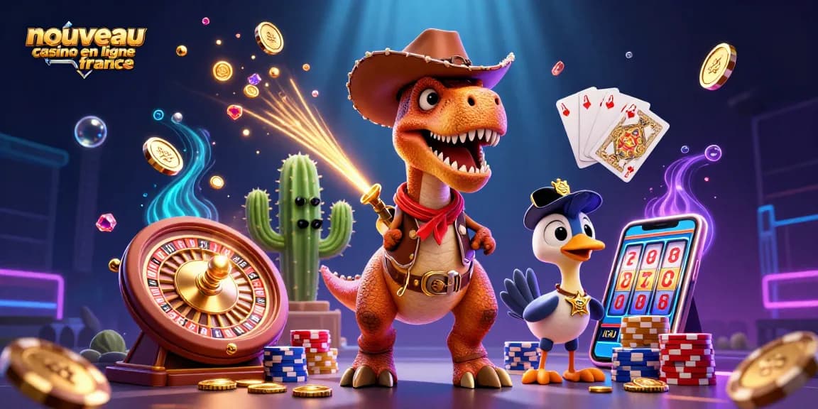 Gagnez avec le nouveau casino en ligne France grâce à l’illustration dynamique de l'univers du jeu.