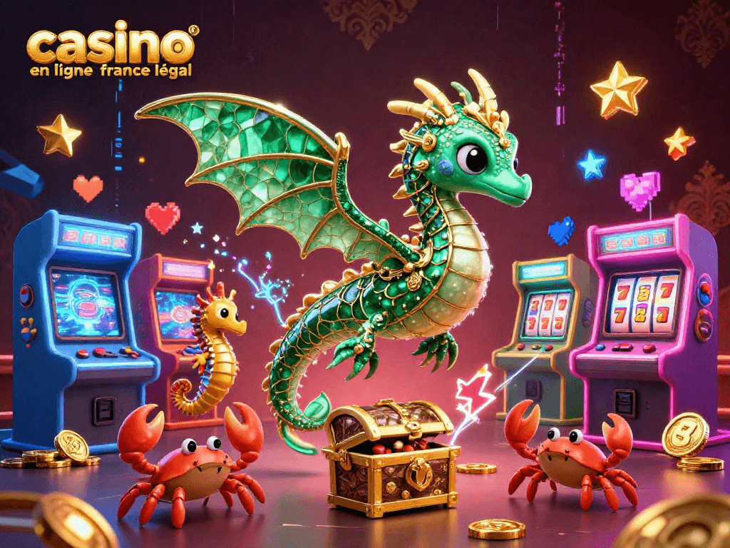 Jouez en toute légalité sur un casino en ligne France légal avec des machines à sous et dragons en or.