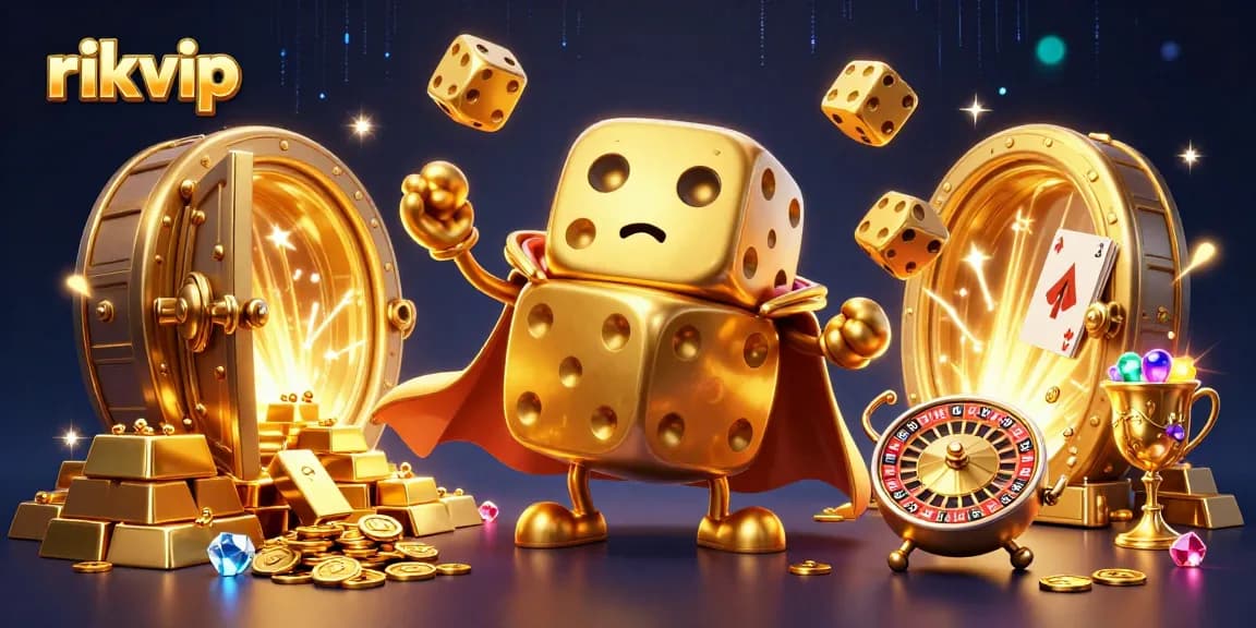 Experience thrilling gameplay at rikvip with a vibrant 3D casino scene featuring dynamic gambling elements.