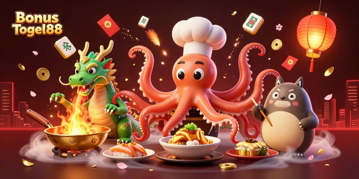 Experience the excitement of Bonus Togel88 with vibrant 3D characters enjoying dynamic gaming.