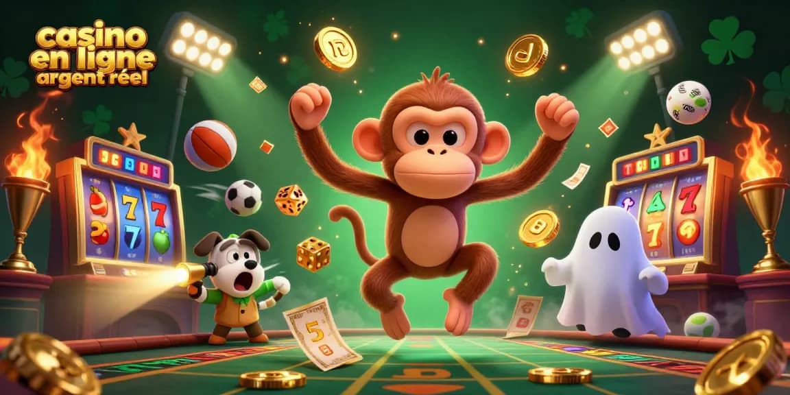 Découvrez le casino en ligne argent réel avec un singe poltergeist et un chiot chasseur de fantômes dans un casino hanté.