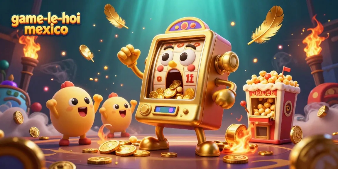 Engage in thrilling victories with game-le-hoi-mexico as the golden slot machine celebrates its jackpot.