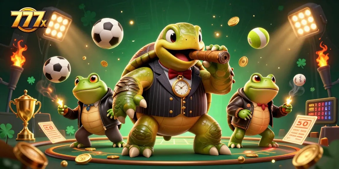 Join the action at 777x with a lively scene of betting excitement and dynamic sports elements.