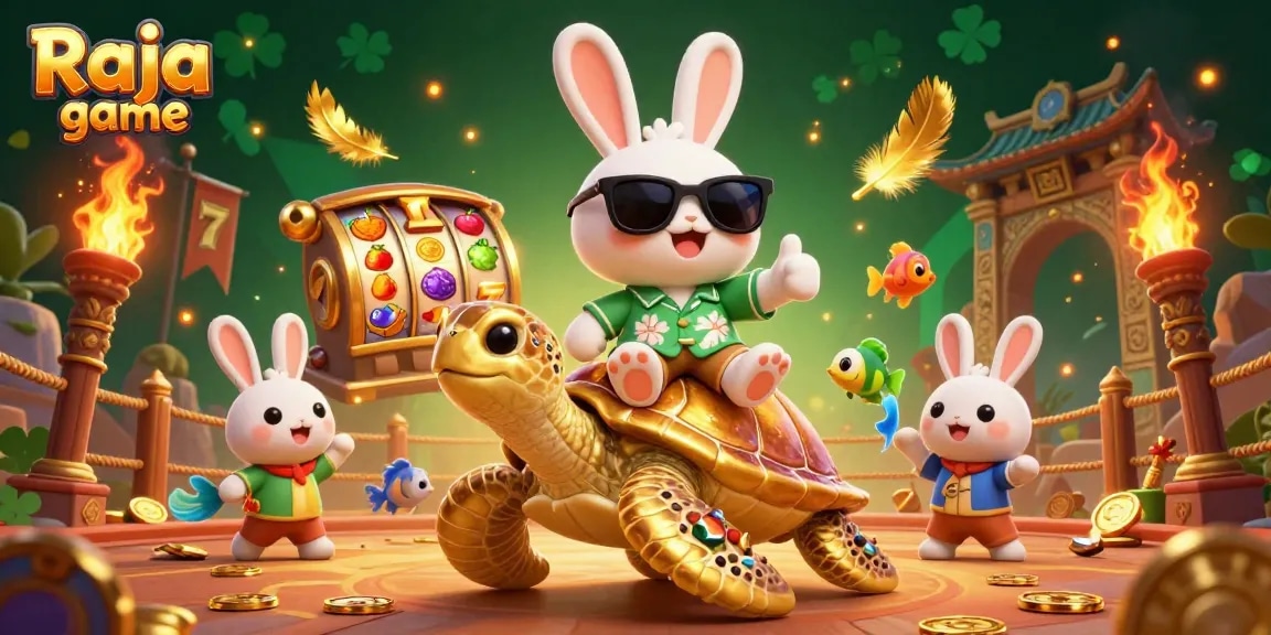 Spin and win in the vibrant gambling world of Raja game featuring dynamic 3D characters.