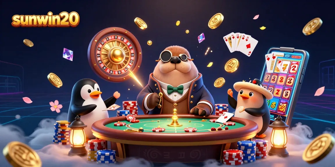 Engage in thrilling underwater poker with jolly walrus and friends at sunwin20 casino.