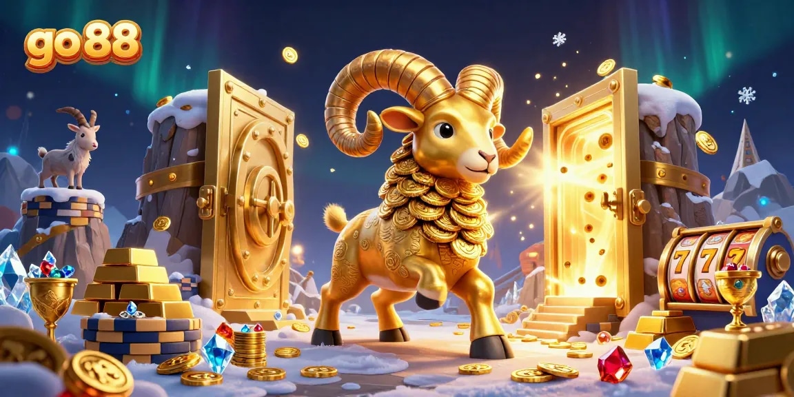 Engage in the go 88 casino experience with energetic symbols and golden treasures in an immersive gambling scene.