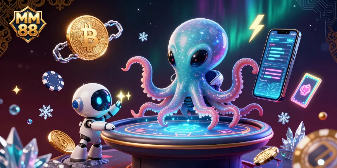 Experience thrilling games at MM 88 with vibrant 3D casino action featuring alien characters and festive poker.