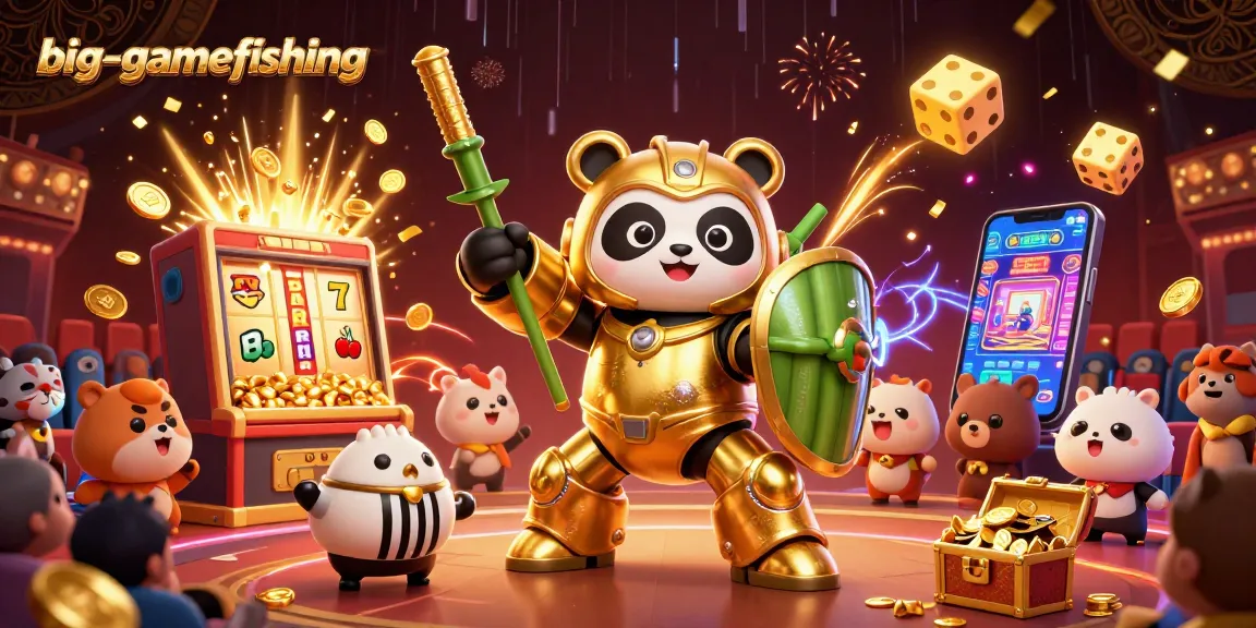 Experience big-gamefishing excitement with vibrant 3D casino gaming action illustration.