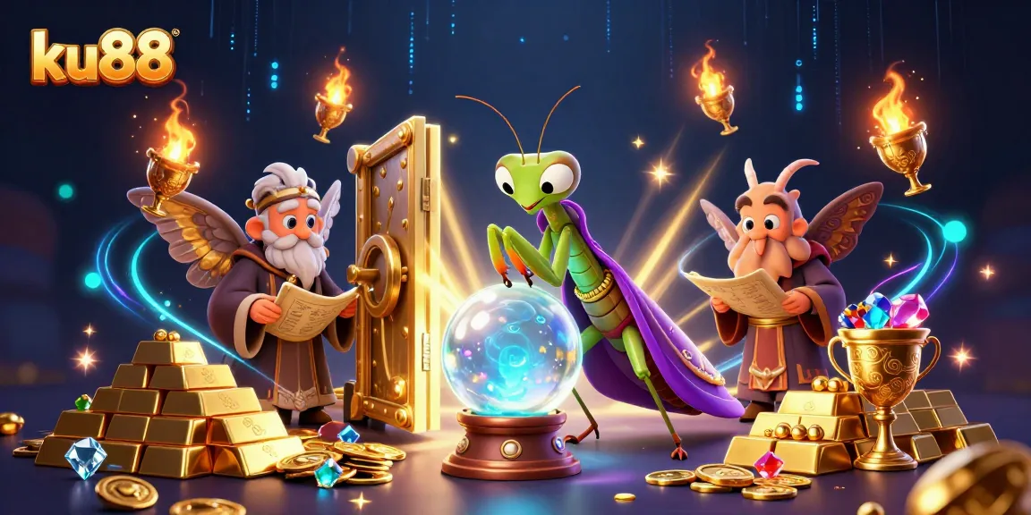 Experience the thrill of ku88 casino with vibrant characters and sparkling treasures in a magical scene.