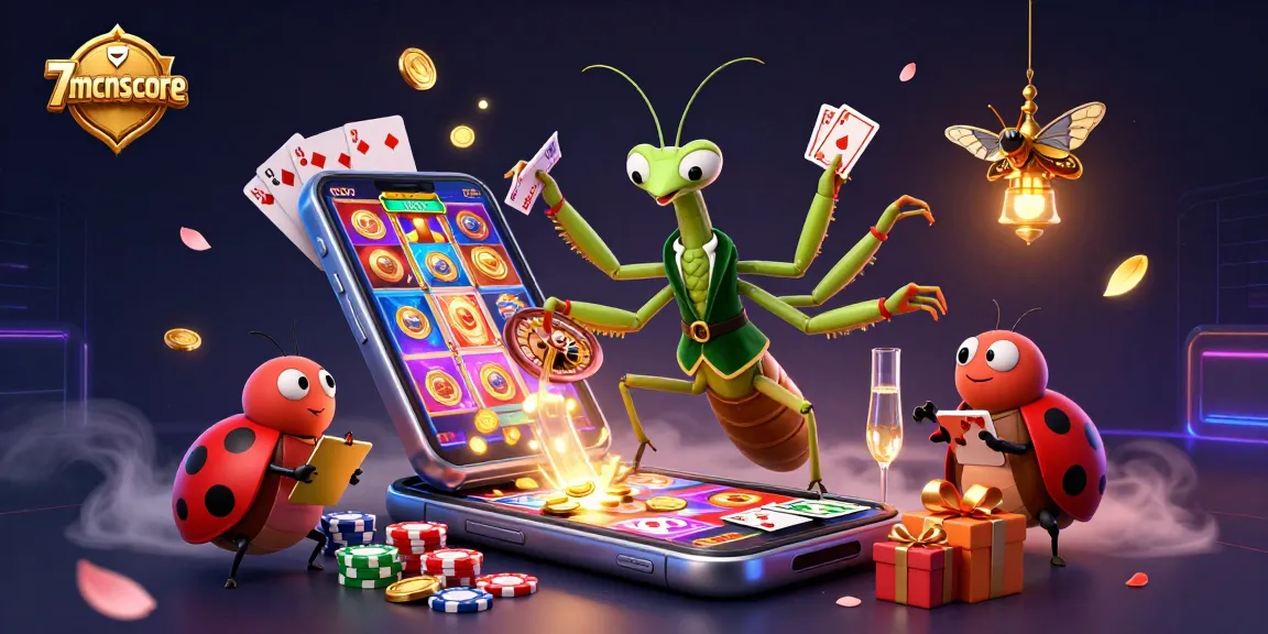 Experience 7mcnscore's thrilling casino world with vibrant characters and dynamic gaming elements.