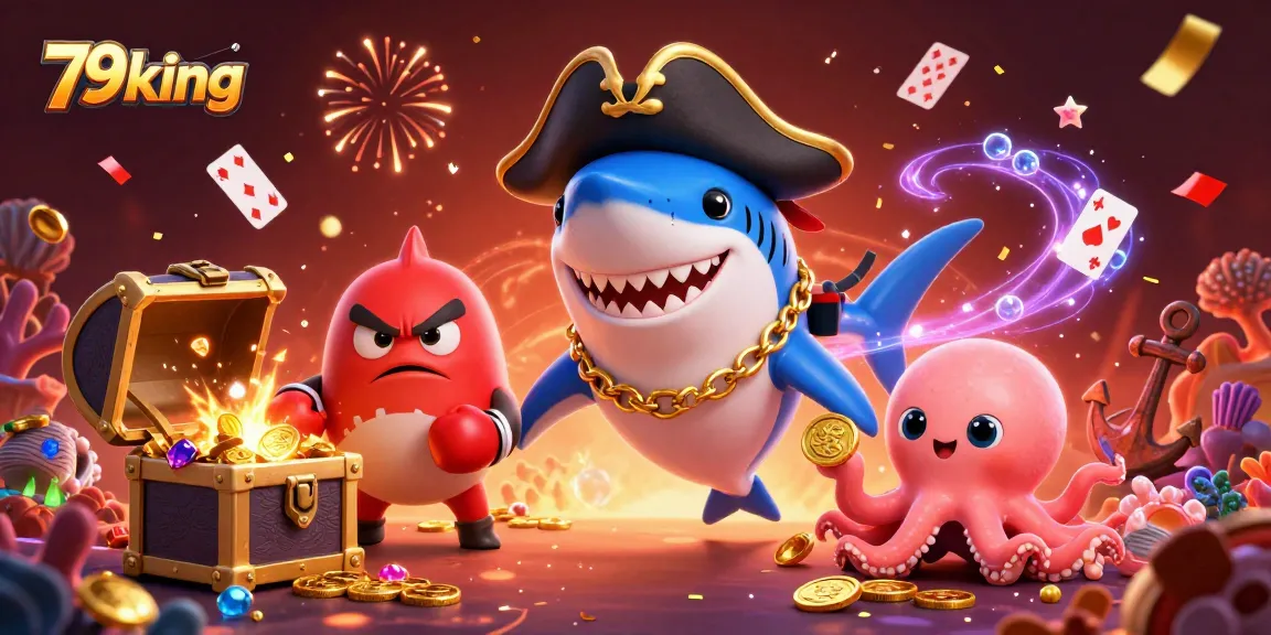 Engage with 79king in this vibrant underwater scene filled with treasure and excitement.