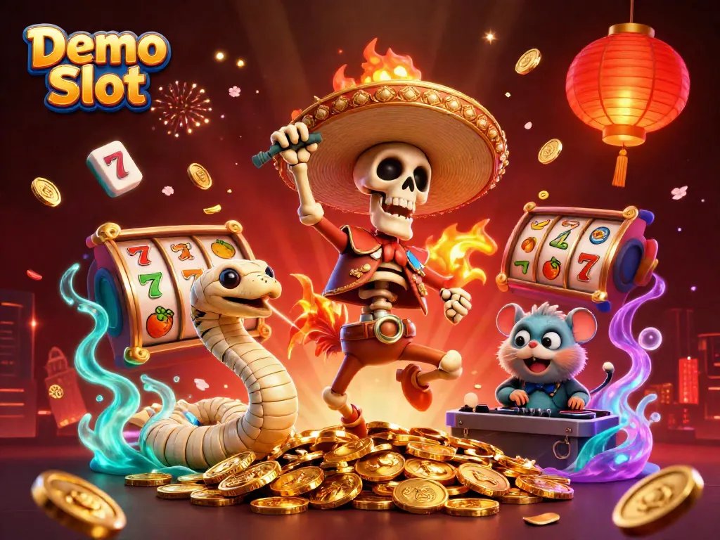 Engage with the thrill of Demo Slot action featuring lively characters and dazzling slot elements.