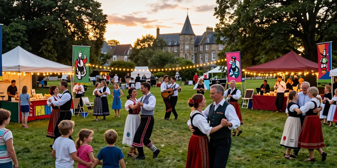 Community enjoying Keleier at the we88 PGSLOT cultural event, showcasing Breton traditions and music.