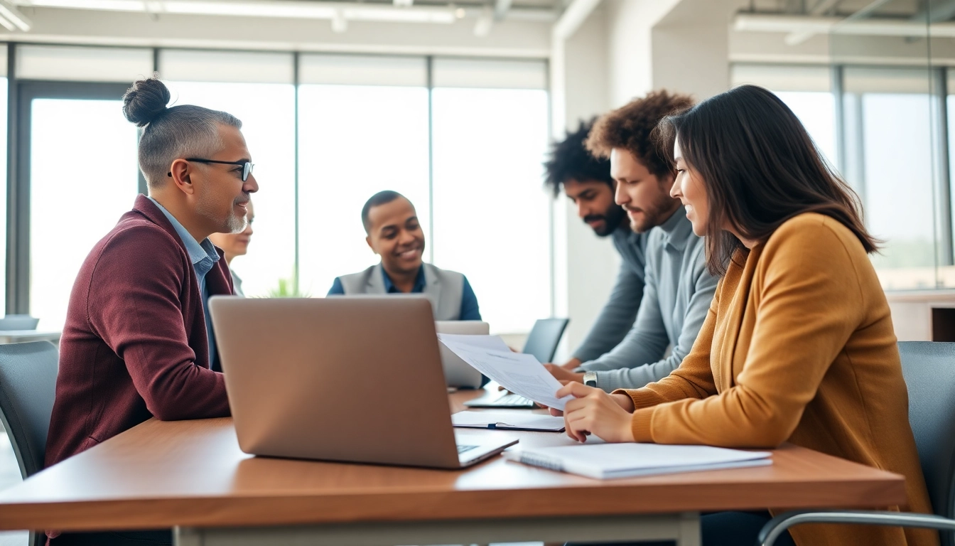 Engaging Career Coaching session with clients reviewing resumes and receiving guidance.