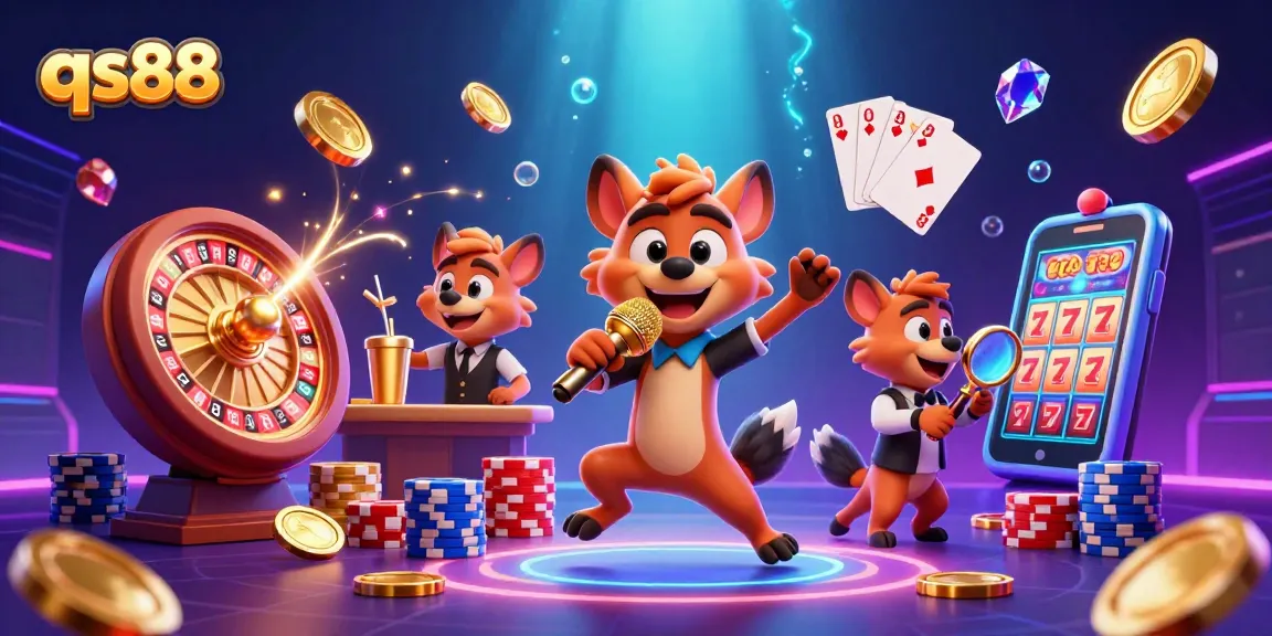Experience thrilling gaming moments at qs88's lively casino with hyenas entertaining in style.
