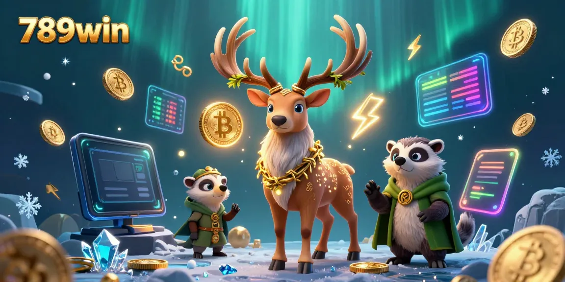 Engage with 789win's vibrant 3D casino adventure featuring animated characters and glowing digital elements.