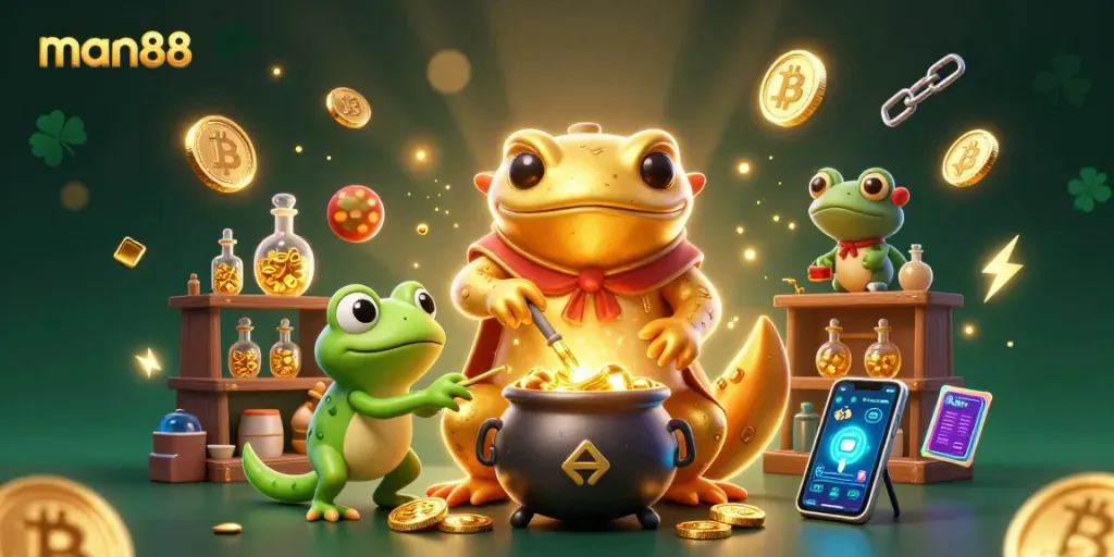 Experience exciting gameplay with man88 as the golden salamander alchemist transforms metals into riches.
