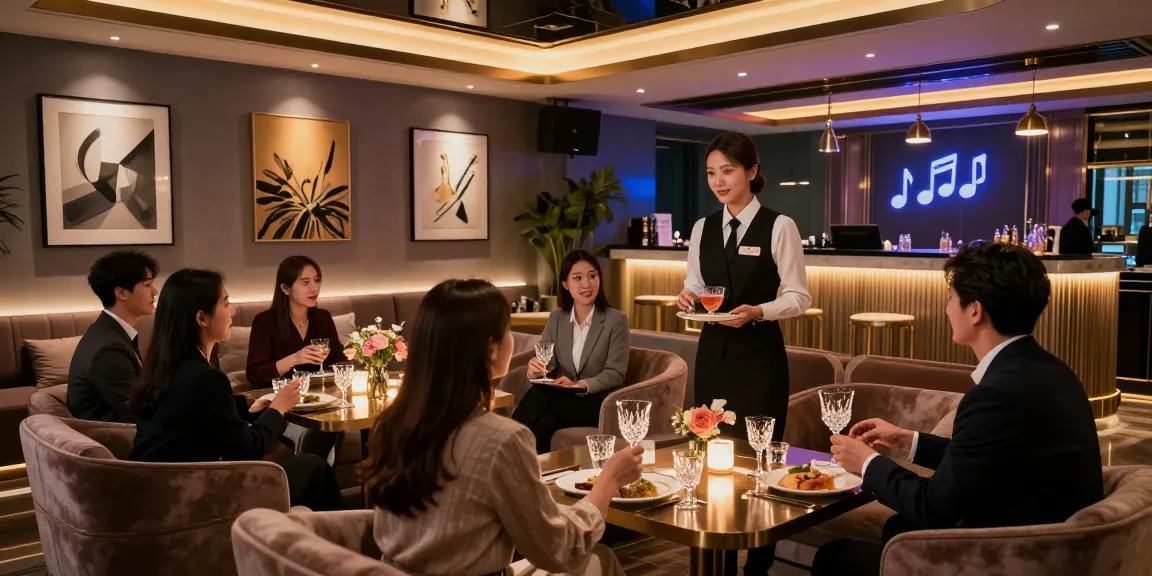 강남 구구단의 럭셔리한 내부 인테리어와 프라이빗 룸에서 즐기는 고객들 모습