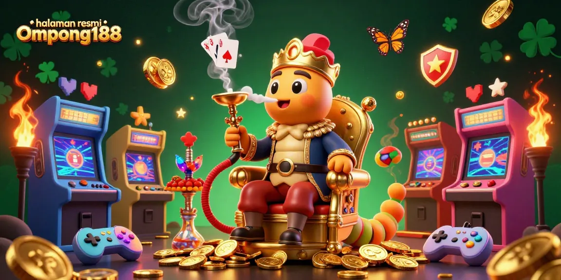 Menangkan jackpot di halaman resmi Ompong188 dengan ilustrasi kasino 3D yang kaya fitur dan warna.