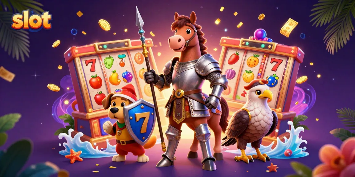 Slot memikat dalam adegan kasino dengan pangeran, anjing squire, dan falcon.