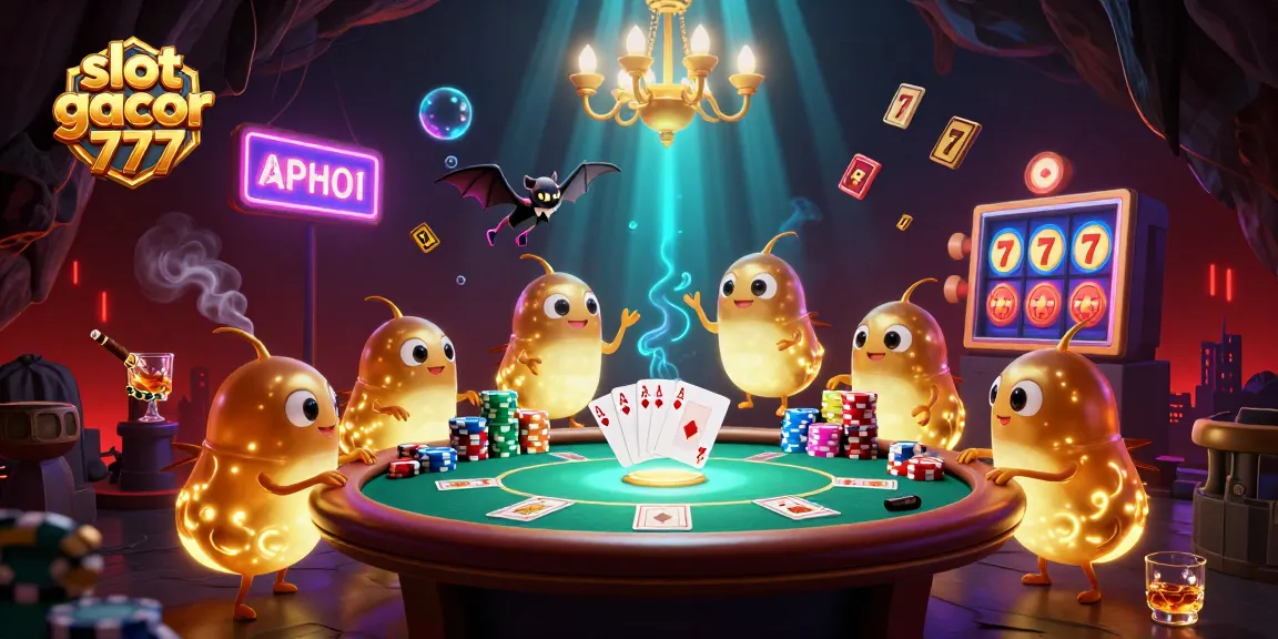 Experience thrilling action at slot gacor 777 with glowworms illuminating a vibrant casino scene.
