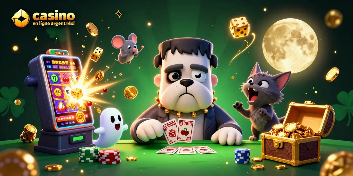 Profitez de l'action du casino en ligne argent réel avec des personnages animés et des machines à sous.